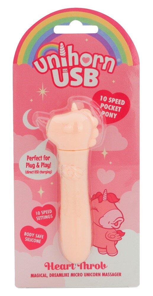 Minivibrator mit USB-Stecker unter’m Einhorn-Köpfchen