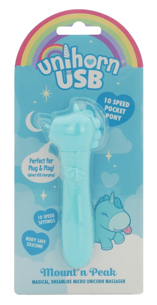 Minivibrator mit USB-Stecker unter’m Einhorn-Köpfchen