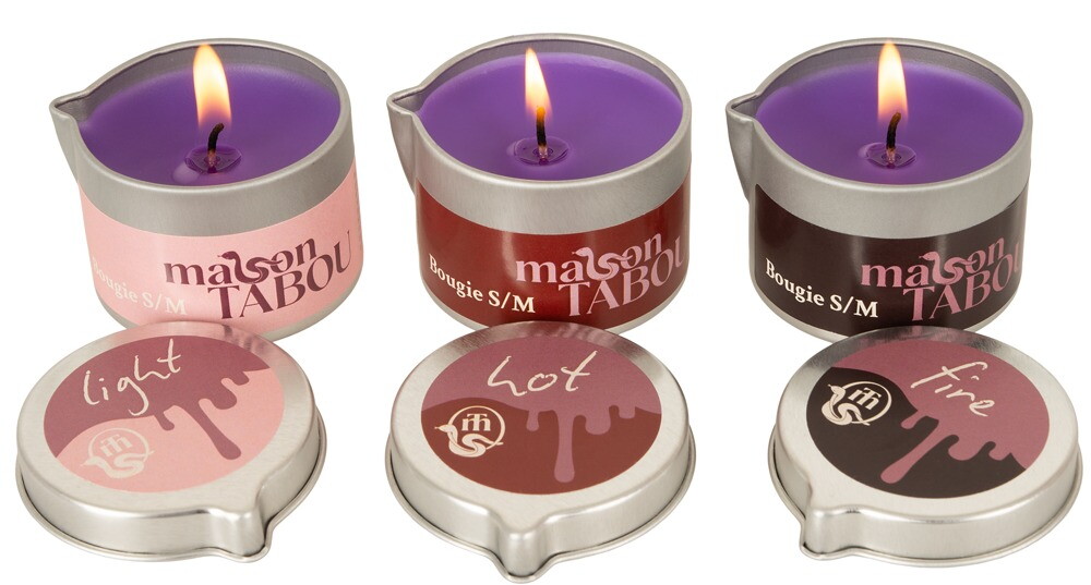 S/M-Kerze „Maison Tabou Bougie Light“ im Alu-Tiegel