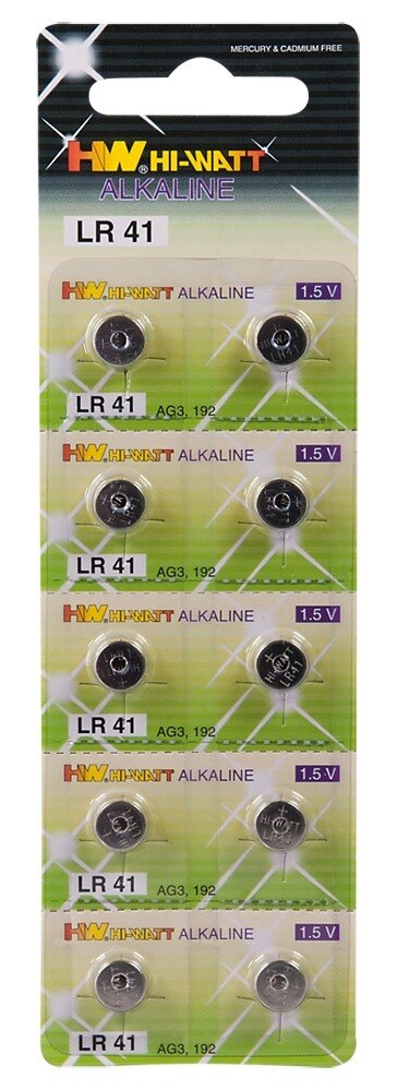 Knopfzellbatterien, LR41, 10er