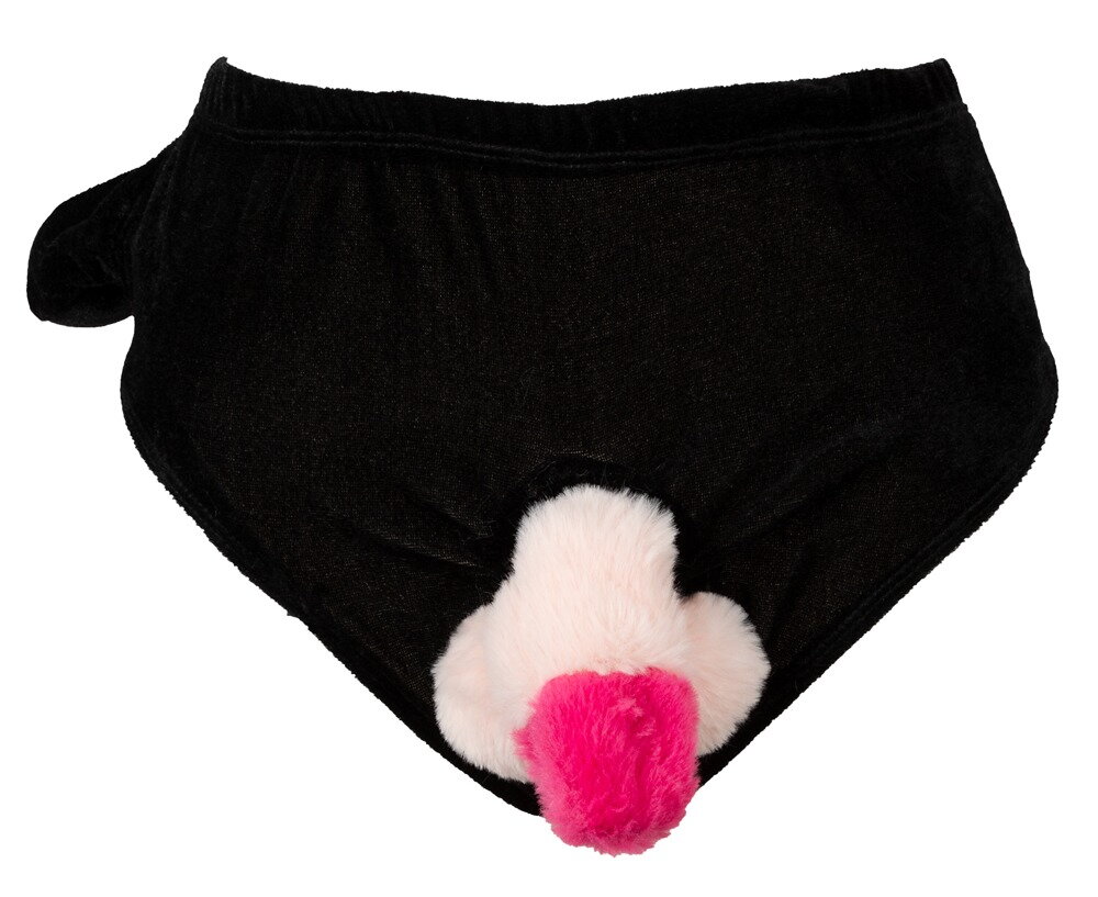Gag-Slip mit beweglichem Plüsch-Penis