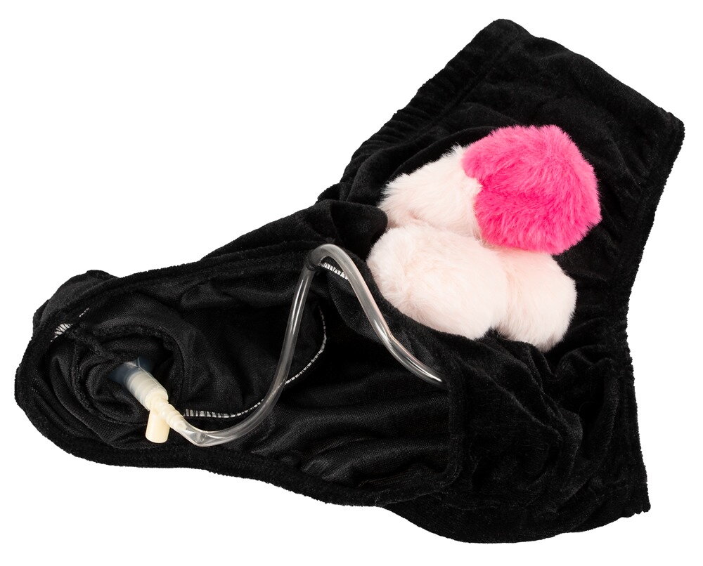 Gag-Slip mit beweglichem Plüsch-Penis