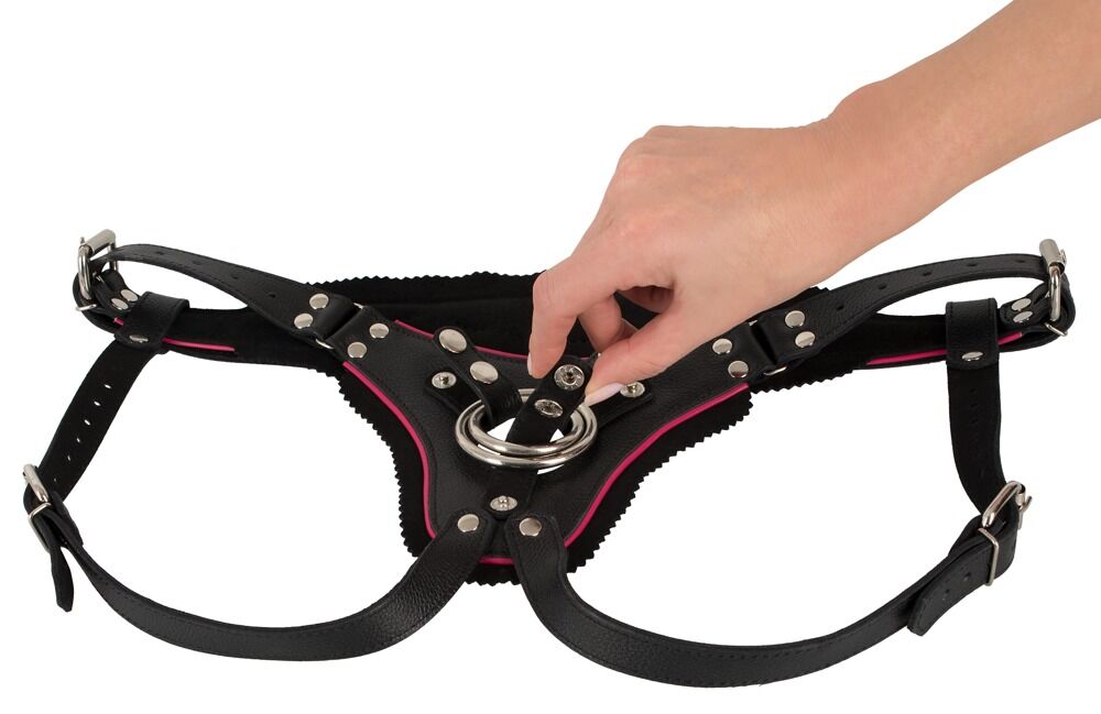 Strap-on-Harness aus Leder, po-frei