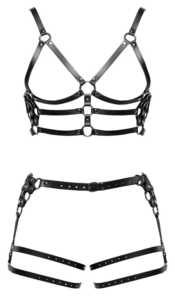 Brust-Harness plus Hüft-Harness aus Leder