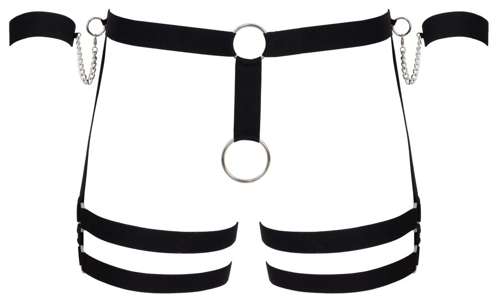 Hüft-Harness mit Penisring & Fesseln