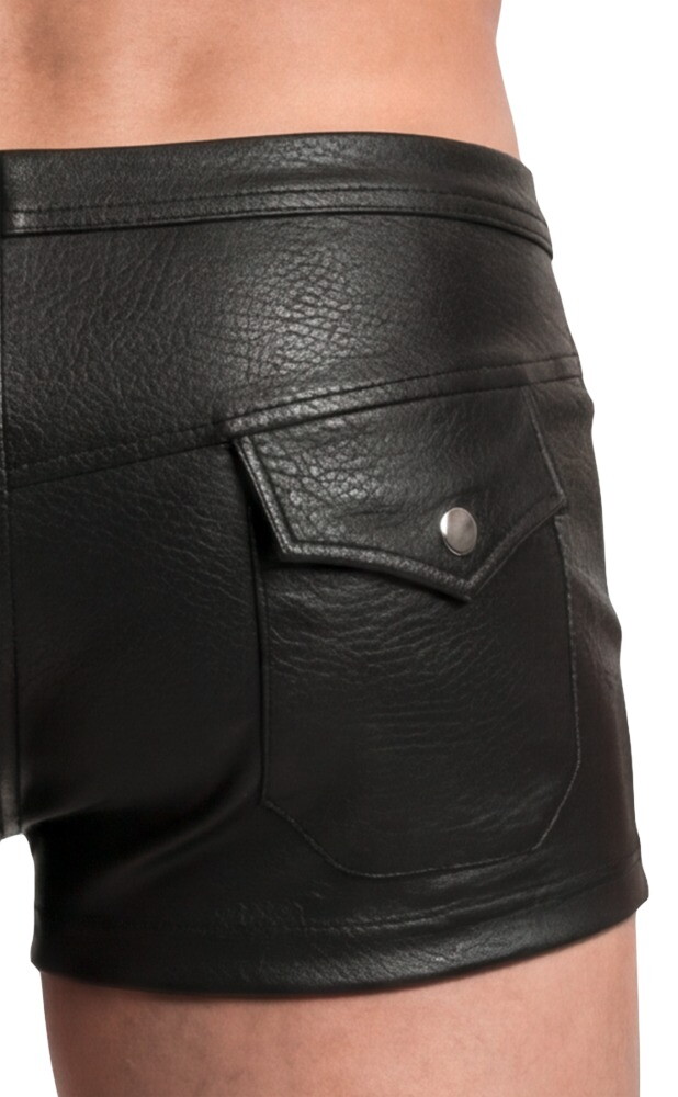 Pants aus stilvollem Lederimitat