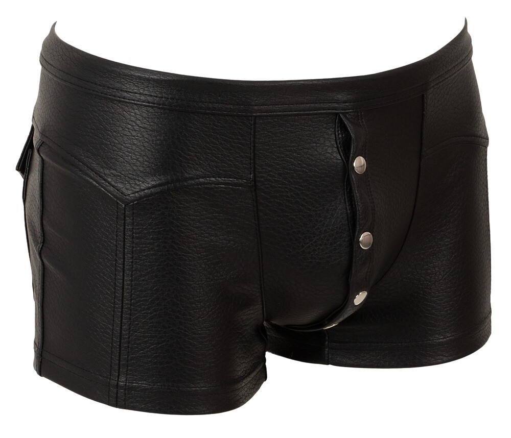 Pants aus stilvollem Lederimitat