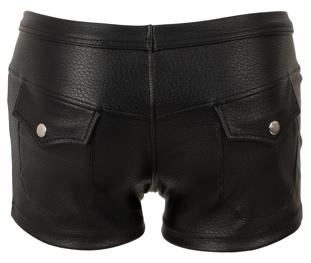 Pants aus stilvollem Lederimitat