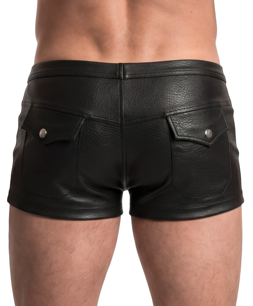 Pants aus stilvollem Lederimitat