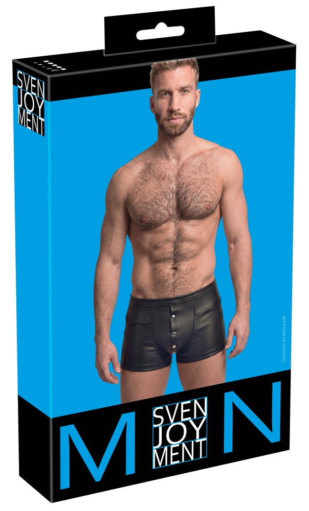 Pants aus stilvollem Lederimitat