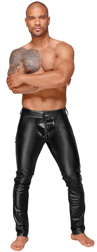 Hose „Decadence“ im Powerwetlook mit Lack-Details