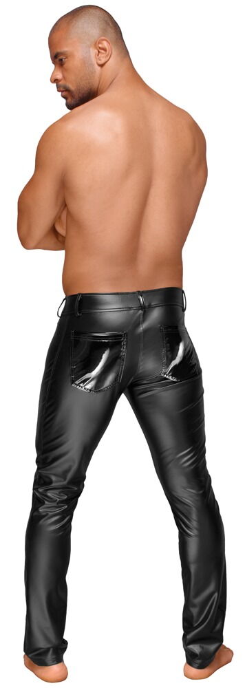 Hose „Decadence“ im Powerwetlook mit Lack-Details