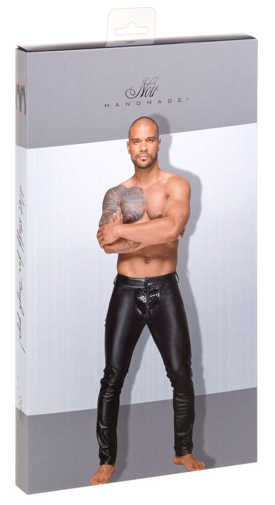 Hose „Decadence“ im Powerwetlook mit Lack-Details