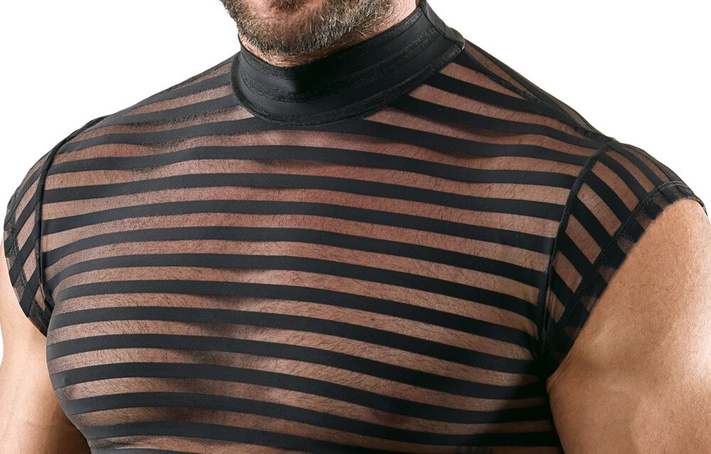 Shirt im transparenten Streifen-Look