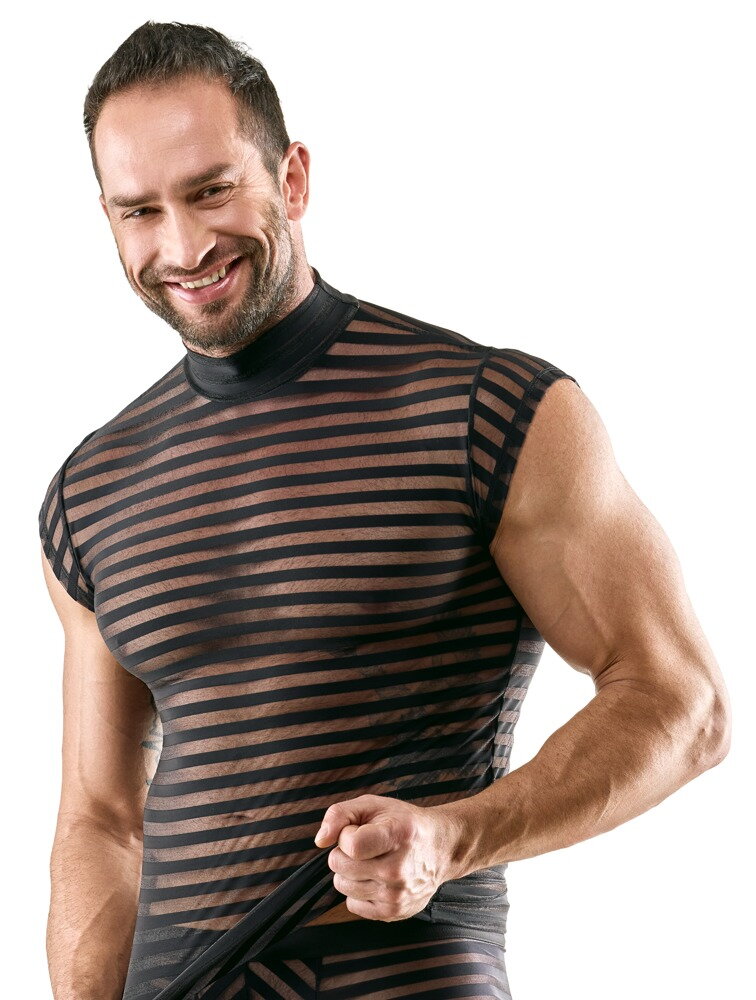 Shirt im transparenten Streifen-Look