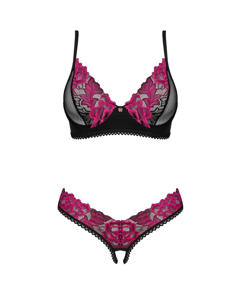 Dessous-Set „Rosenty“ mit Rosenspitze