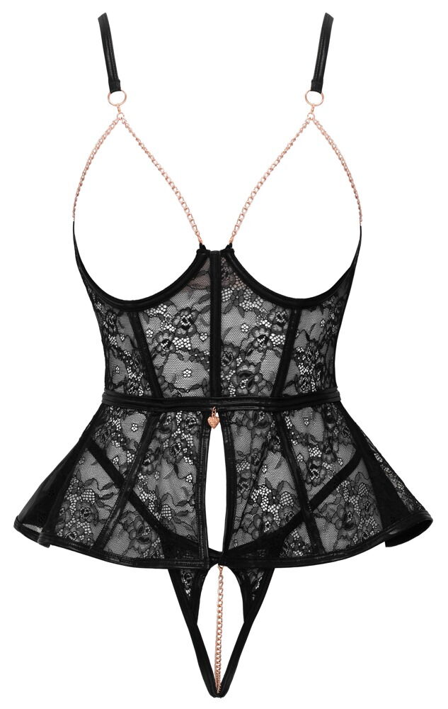 Ouvert-Set aus Spitze mit Wetlook-Details