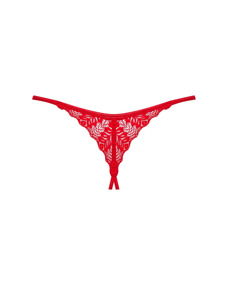 Ouvert-String „Ingridia“ aus roter Spitze