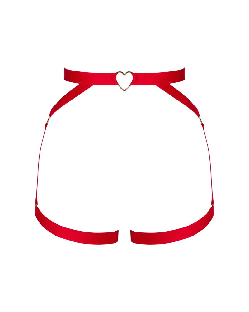 Harness „Elianes“ aus roten weichen Stretchriemen