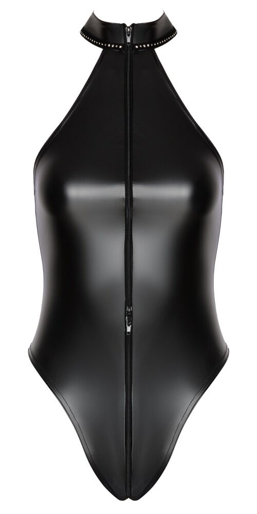 Body „Libido Exclusive“ im Powerwetlook mit Strass
