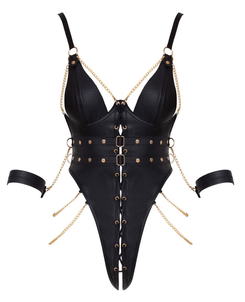 Bondage-Body inklusive Soft-Armfesseln