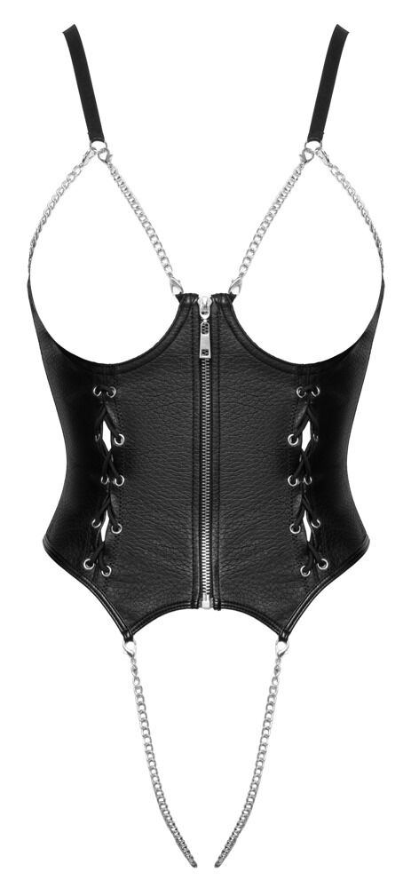 Ouvert-Body aus weichem Lederimitat
