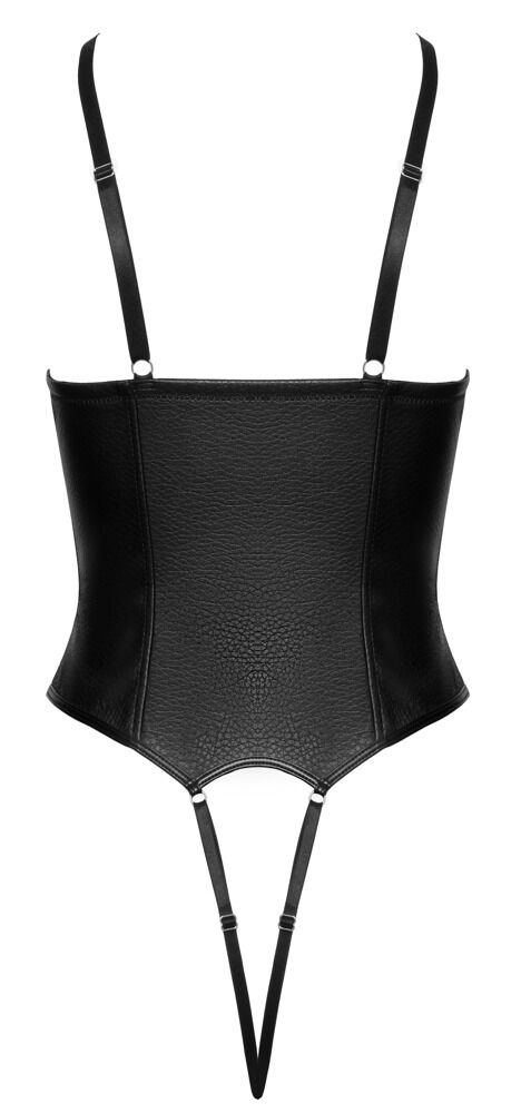 Ouvert-Body aus weichem Lederimitat