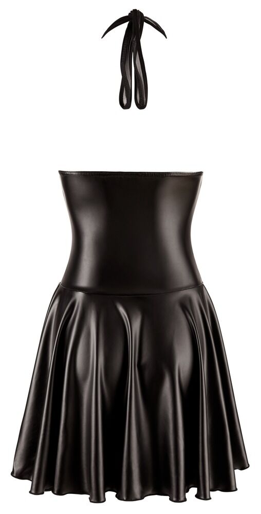 Minikleid „Immoral Exclusive“ im Powerwetlook mit Powernet und Lack-Details