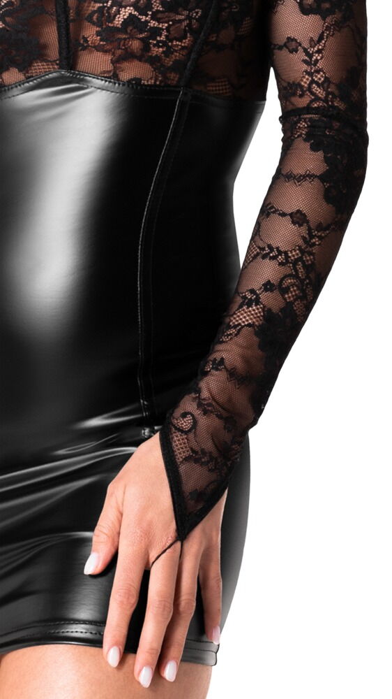 Minikleid „Orgia“ inklusive Spitzen-Armstulpen