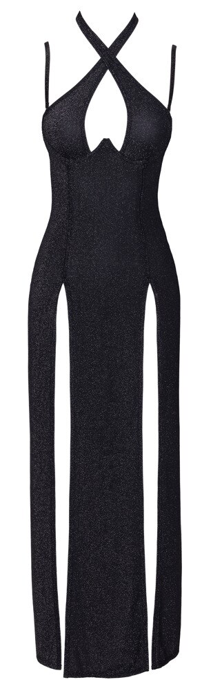 Kleid in Silver-Glamour-Optik