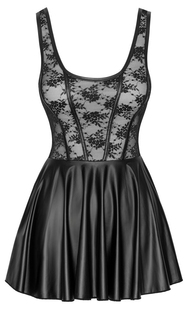Minikleid im feinen Material-Mix