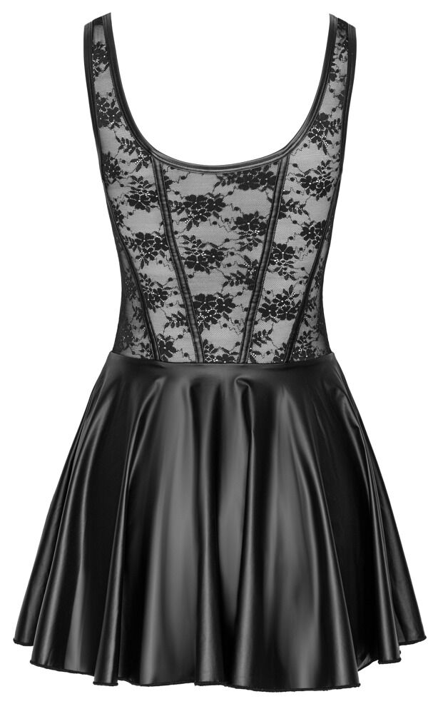 Minikleid im feinen Material-Mix