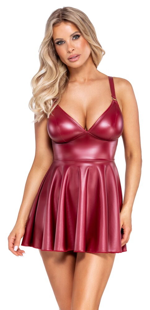 Minikleid im roten Mattlook