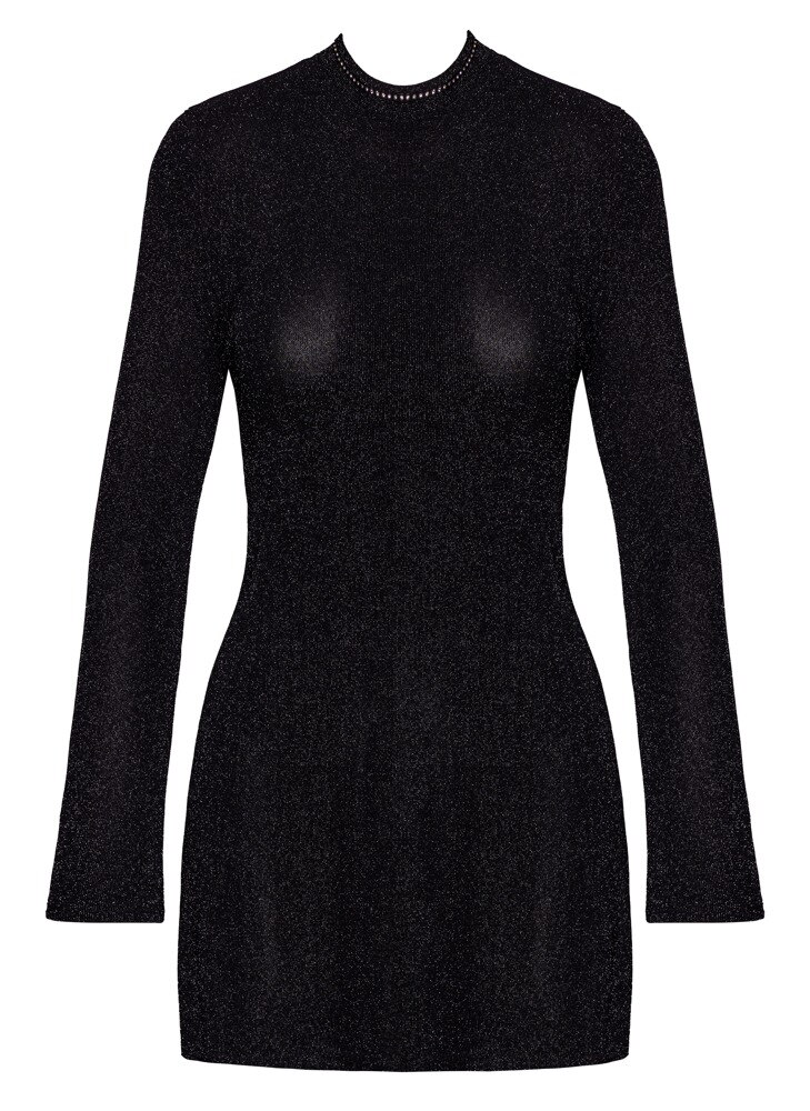 Minikleid in Glitzer-Transparenz