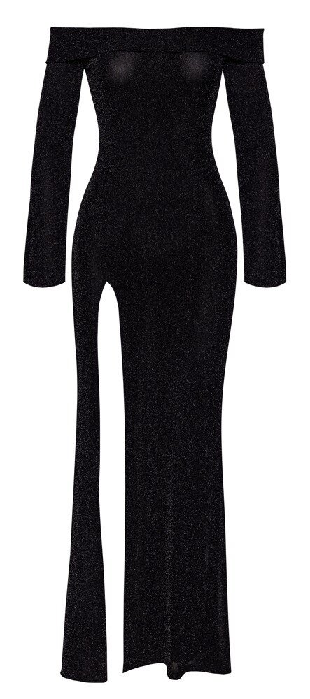 Kleid in Glitzer-Transparenz