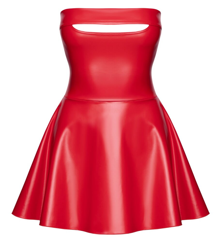 Minikleid im roten Powerwetlook