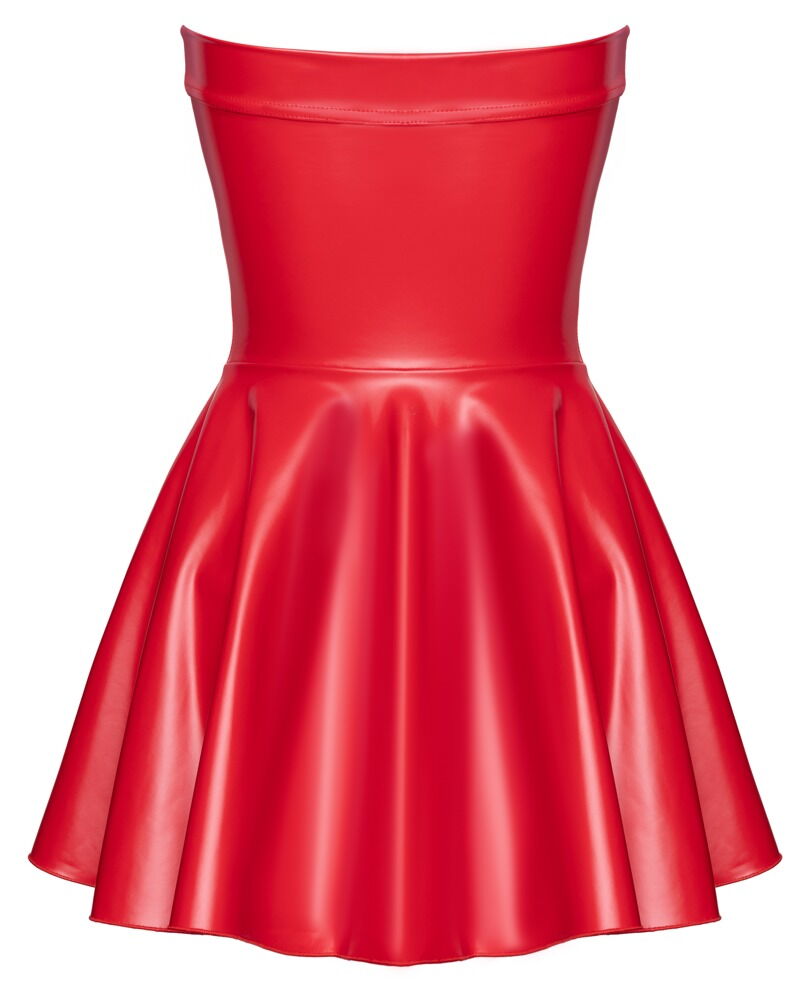 Minikleid im roten Powerwetlook
