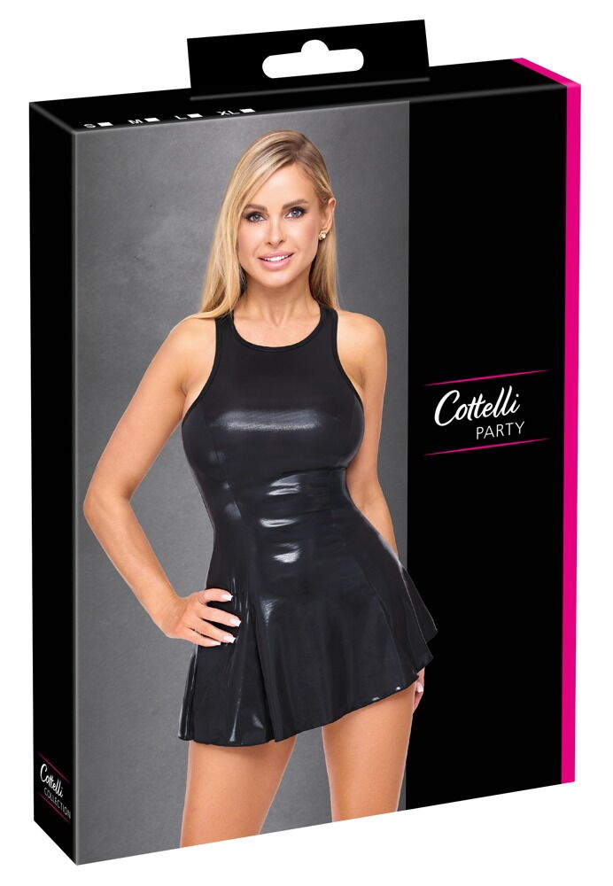 Minikleid im schwarzen Wetlook