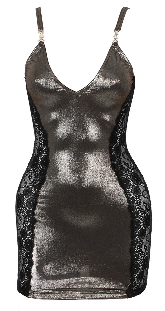 Minikleid mit Spitzen-Einsätzen