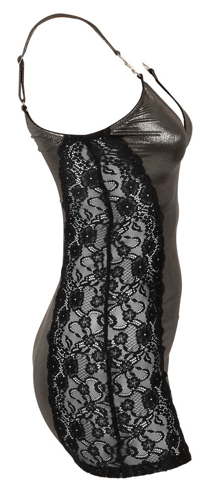 Minikleid mit Spitzen-Einsätzen