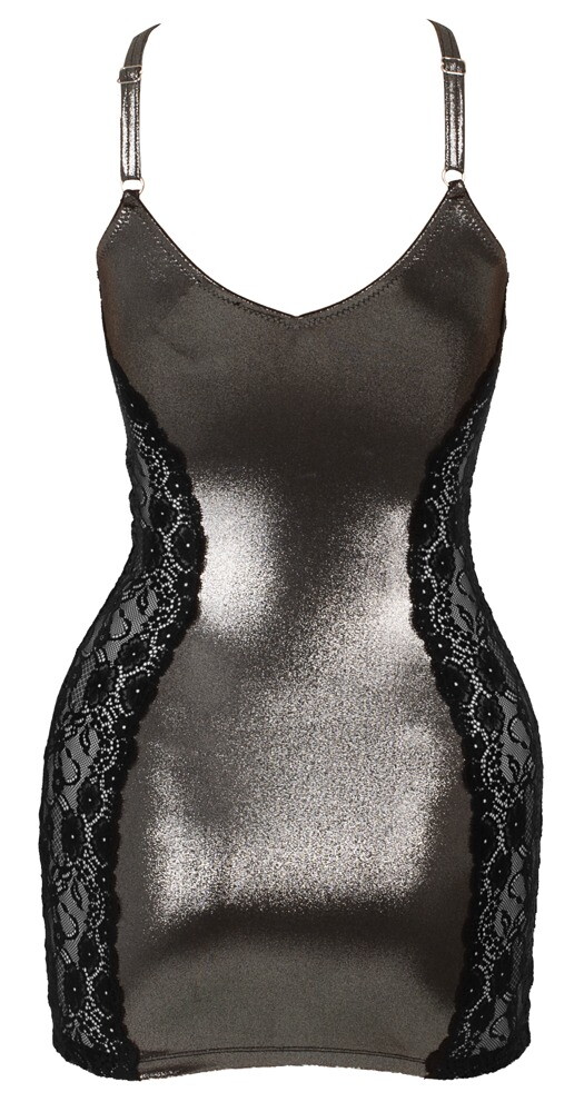 Minikleid mit Spitzen-Einsätzen
