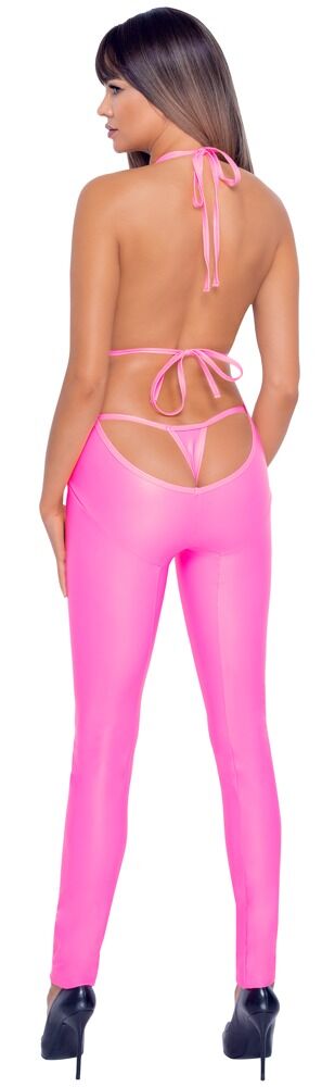 Overall plus Riostring, stylischer Mattlook in Hotpink