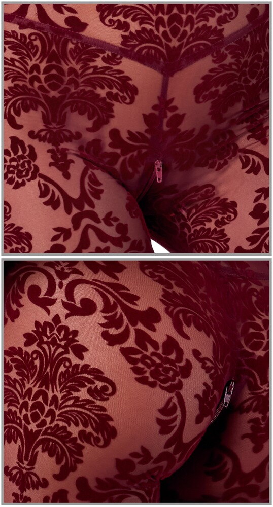 Overall „Kink Royal“ mit Samtflockprint-Ornamenten