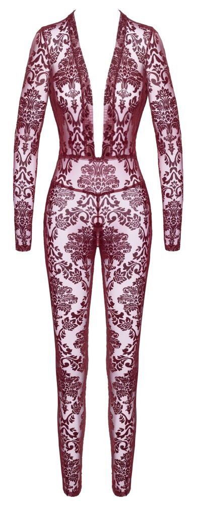 Overall „Kink Royal“ mit Samtflockprint-Ornamenten