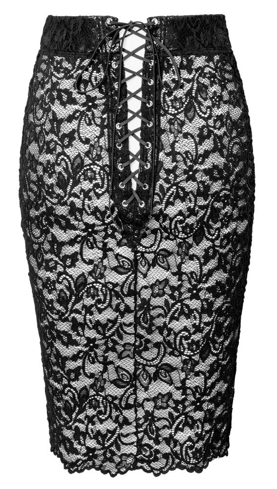 Rock „Libido Exclusive" im edlem Powerwetlook (vorne) mit Spitze (hinten)