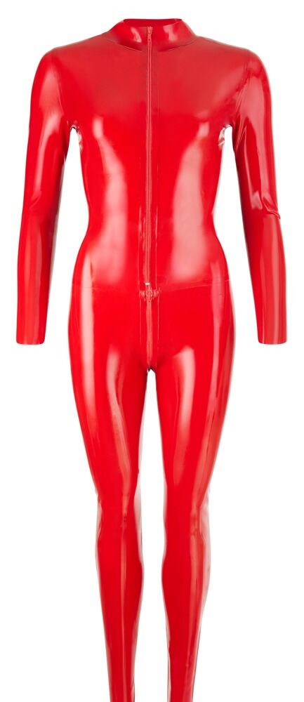 Catsuit aus Latex mit Zip