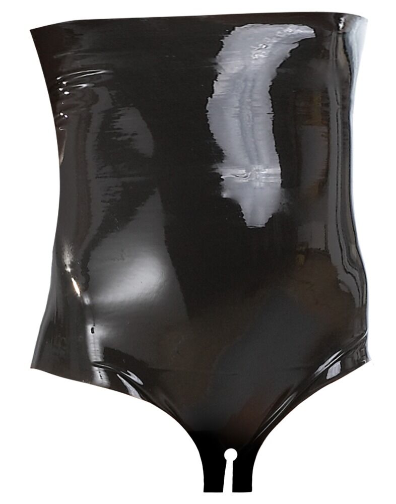 Slip aus Latex, taillenhoch, ouvert