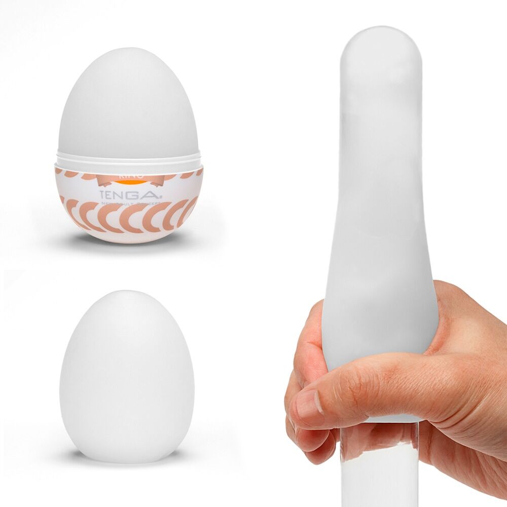 Masturbator „Egg Ring“ mit Rillenringe-Stimulationsstruktur