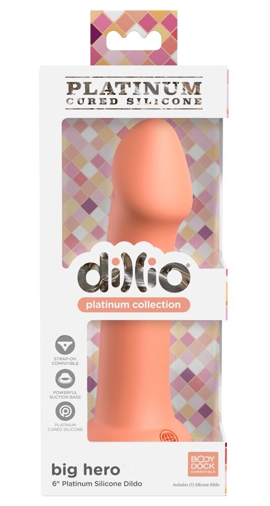 Dildo „Big Hero“ mit Saugfuß, Strap-on kompatibel