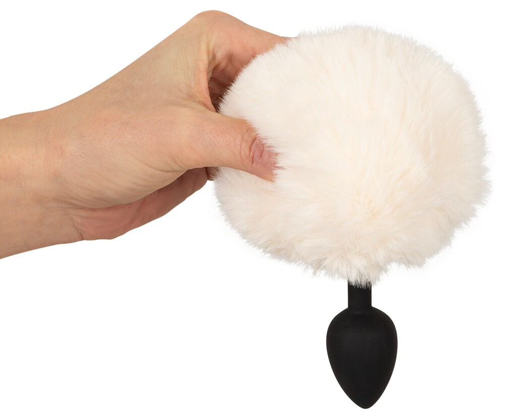Analplug „fluffy tail size S“ mit Kunstfell-Puschel